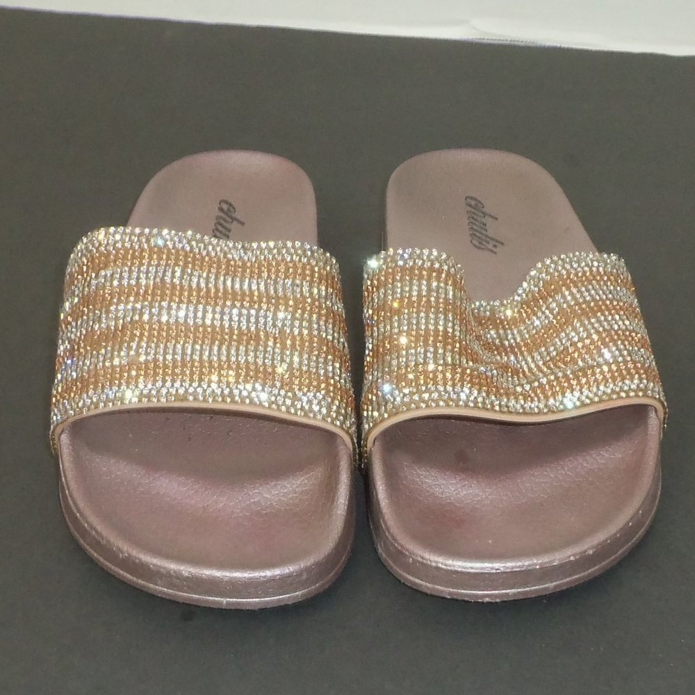 Women's Chulis Faux Sparkle Slide Sandals Size 38
